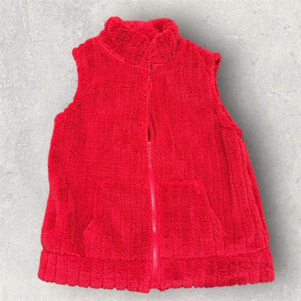 SHEIN Red Fleece Vest
